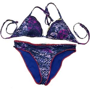 0290 Zingara Blue and Pink Cheeky Bikini